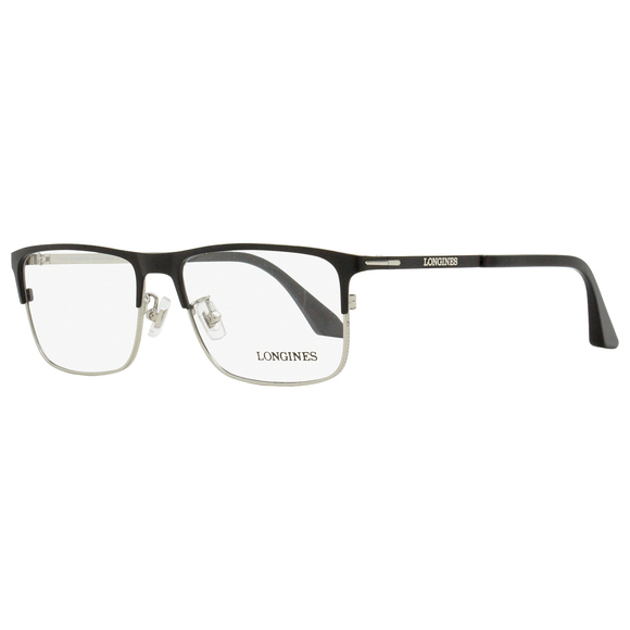 Longines LG5005-H Rectangular Eyeglasses 002 Matte Black/Ruthenium 56mm - Picture 1 of 2